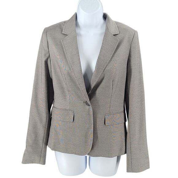 Banana Republic womens Blazer micro dot pattern Grey/ black Size 2 Office career - Picture 1 of 8